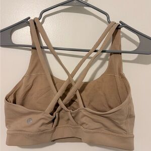 lululemon athletica Beige Cross-Back Sports Bra